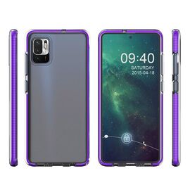 Spring Case clear TPU gel protective cover with colorful frame for Xiaomi Redmi Note 10 5G / Poco M3 Pro black | Techbox