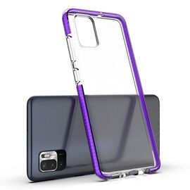 Spring Case clear TPU gel protective cover with colorful frame for Xiaomi Redmi Note 10 5G / Poco M3 Pro black | Techbox