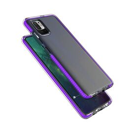 Spring Case clear TPU gel protective cover with colorful frame for Xiaomi Redmi Note 10 5G / Poco M3 Pro black | Techbox
