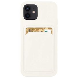Card Case Silicone Wallet Case With Card Slot Documents For Samsung Galaxy S21 + 5G (S21 Plus 5G) White | Techbox