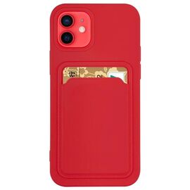 Card Case Silicone Wallet Case with Card Slot Documents for Xiaomi Redmi Note 10 / Redmi Note 10S Red | Techbox