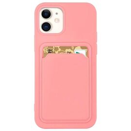 Card Case Silicone Wallet Wallet with Card Slot Documents for Samsung Galaxy A42 5G pink | Techbox