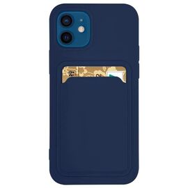 Card Case Silicone Wallet Wallet With Card Slot Documents For Xiaomi Redmi Note 10 5G / Poco M3 Pro Navy Blue | Techbox