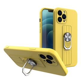Ring Case silicone case with finger grip and stand for iPhone 11 Pro Max yellow | Techbox