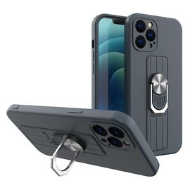 Ring Case silicone case with finger grip and stand for Samsung Galaxy A32 4G dark blue | Techbox