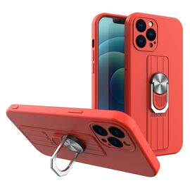 Ring Case silicone case with finger grip and stand for Samsung Galaxy S21 Ultra 5G red | Techbox