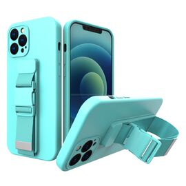 Rope case gel case with a chain lanyard bag lanyard iPhone 13 Pro Max light blue | Techbox