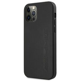 AMG AMHCP12LDOLBK iPhone 12 Pro Max 6,7" czarny/black hardcase Leather Hot Stamped | Techbox