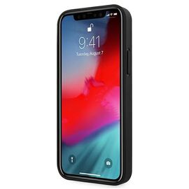 AMG AMHCP12LDOLBK iPhone 12 Pro Max 6,7" czarny/black hardcase Leather Hot Stamped | Techbox