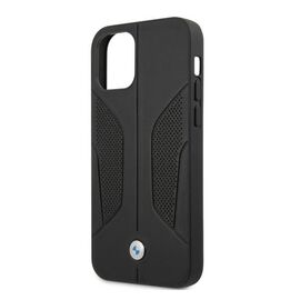 Etui BMW BMHCP12LRSCSK iPhone 12 Pro Max 6,7" czarny/black hardcase Leather Perforate Sides | Techbox