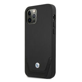 Etui BMW BMHCP12LRSWPK iPhone 12 Pro Max 6,7" czarny/black hardcase Leather Perforate | Techbox