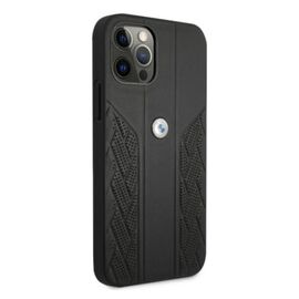 Etui BMW BMHCP12MRSPPK iPhone 12/12 Pro 6,1" czarny/black hardcase Leather Curve Perforate - Apple Cases - Cases - Techbox