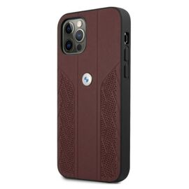 Etui BMW BMHCP12MRSPPR iPhone 12/12 Pro 6,1" czerwony/red hardcase Leather Curve Perforate - Apple Cases - Cases - Techbox