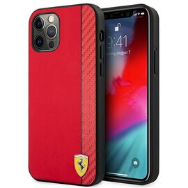 Ferrari FESAXHCP12LRE iPhone 12 Pro Max 6,7" czerwony/red hardcase On Track Carbon Stripe - Apple Cases - Cases - Techbox