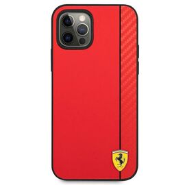 Ferrari FESAXHCP12LRE iPhone 12 Pro Max 6,7" czerwony/red hardcase On Track Carbon Stripe - Apple Cases - Cases - Techbox