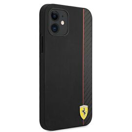 Ferrari FESAXHCP12SBK iPhone 12 mini 5,4" czarny/black hardcase On Track Carbon Stripe - Apple Cases - Cases - Techbox