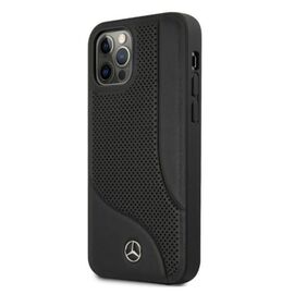 Mercedes MEHCP12LCDOBK iPhone 12 Pro Max 6,7" czarny/black hardcase Leather Perforated Area | Techbox