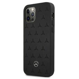 Mercedes MEHCP12LPSQBK iPhone 12 Pro Max 6,7" czarny/black hardcase Leather Stars Pattern | Techbox