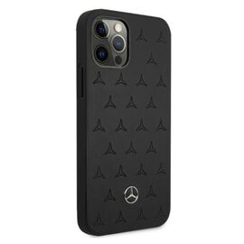 Mercedes MEHCP12LPSQBK iPhone 12 Pro Max 6,7" czarny/black hardcase Leather Stars Pattern | Techbox