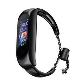 Replacment metal band bracelet strap for Xiaomi Mi Band 6 / 5 / 4 / 3 black - Accessories - Smartwatches & Accessories - Techbox