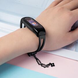 Replacment metal band bracelet strap for Xiaomi Mi Band 6 / 5 / 4 / 3 black - Accessories - Smartwatches & Accessories - Techbox