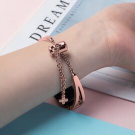 Replacment metal band bracelet strap for Xiaomi Mi Band 6 / 5 / 4 / 3 pink - Accessories - Smartwatches & Accessories - Techbox