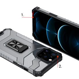 Crystal Ring Case Kickstand Tough Rugged Cover for iPhone 11 Pro blue | Techbox