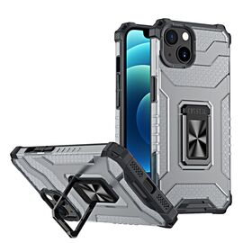 Crystal Ring Case Kickstand Tough Rugged Cover for iPhone 13 black | Techbox