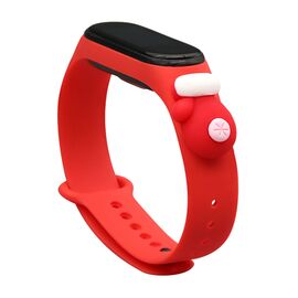 Strap Xmas for Xiaomi Mi Band 3 / 4 Christmas Silicone Strap Bracelet with Glove - Red | Techbox