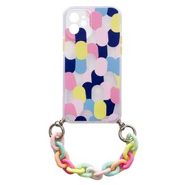 Color Chain Case gel flexible elastic case cover with a chain pendant for Samsung Galaxy A22 4G multicolour  (1) | Techbox