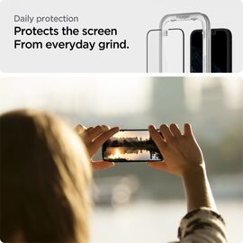 Spigen ALM Glass FC Tempered Glass for iPhone 13 / 13 Pro / 14 - Black | Techbox