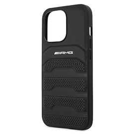 AMG AMHCP13LGSEBK iPhone 13 Pro / 13 6,1" czarny/black hardcase Leather Debossed Lines | Techbox