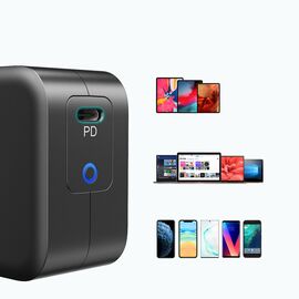 Choetech GaN USB Type C wall charger 61W Power Delivery black (Q6006) - Travel Chargers - Smartphone Chargers - Techbox