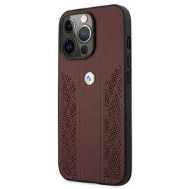 Etui BMW BMHCP13LRSPPR iPhone 13 Pro/13 6,1" czerwony/red hardcase Leather Curve Perforate | Techbox