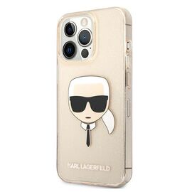 Karl Lagerfeld KLHCP13LKHTUGLGO iPhone 13 Pro / 13 6,1" złoty/gold hardcase Glitter Karl`s Head | Techbox