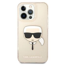 Karl Lagerfeld KLHCP13LKHTUGLGO iPhone 13 Pro / 13 6,1" złoty/gold hardcase Glitter Karl`s Head | Techbox