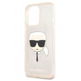 Karl Lagerfeld KLHCP13LKHTUGLGO iPhone 13 Pro / 13 6,1" złoty/gold hardcase Glitter Karl`s Head | Techbox