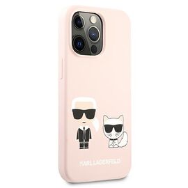 Karl Lagerfeld KLHCP13LSSKCI iPhone 13 Pro / 13  6,1" hardcase jasno r&oacute;żowy/light pink Silicone Karl & Choupette | Techbox