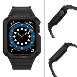 Protect Strap Band Band with Case for Watch 7/6/5/4/3/2 / SE (41/40 / 38mm) Case Armored Watch Cover Black - Accessories - Smartwatches & Accessories - Techbox