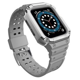Protect Strap Band Band with Case for Watch 7/6/5/4/3/2 / SE (41/40 / 38mm) Case Armored Watch Cover Gray - Accessories - Smartwatches & Accessories - Techbox
