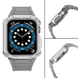 Protect Strap Band Band with Case for Watch 7/6/5/4/3/2 / SE (41/40 / 38mm) Case Armored Watch Cover Gray - Accessories - Smartwatches & Accessories - Techbox