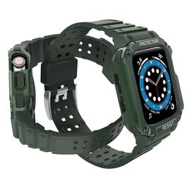 Protect Strap Band Band with Case for Watch 7/6/5/4/3/2 / SE (41/40 / 38mm) Case Armored Watch Cover Green - Accessories - Smartwatches & Accessories - Techbox