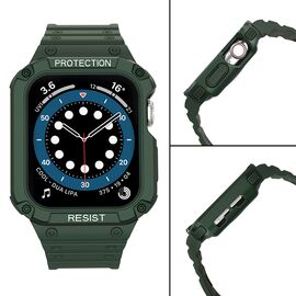 Protect Strap Band Band with Case for Watch 7/6/5/4/3/2 / SE (41/40 / 38mm) Case Armored Watch Cover Green - Accessories - Smartwatches & Accessories - Techbox