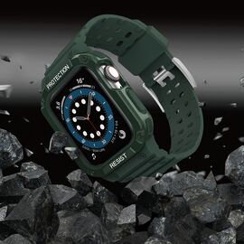 Protect Strap Band Band with Case for Watch 7/6/5/4/3/2 / SE (41/40 / 38mm) Case Armored Watch Cover Green - Accessories - Smartwatches & Accessories - Techbox