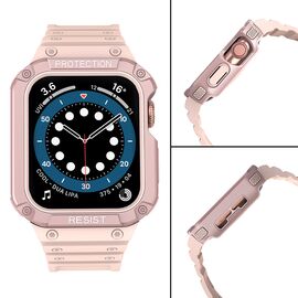 Protect Strap Band Band with Case for Watch 7/6 / 5/4/3/2 / SE (41/40 / 38mm) Case Armored Watch Cover Pink - Accessories - Smartwatches & Accessories - Techbox