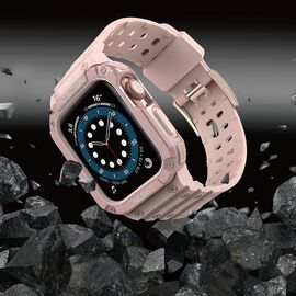 Protect Strap Band Band with Case for Watch 7/6 / 5/4/3/2 / SE (41/40 / 38mm) Case Armored Watch Cover Pink - Accessories - Smartwatches & Accessories - Techbox