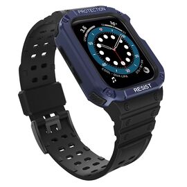 Protect Strap Band Band with Case for Watch 7/6/5/4/3/2 / SE (45/44 / 42mm) Case Armored Watch Cover Black - Accessories - Smartwatches & Accessories - Techbox