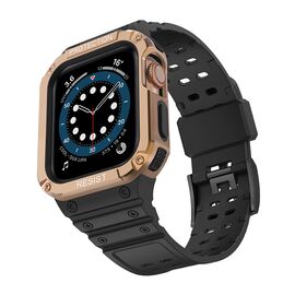 Protect Strap Band Band with Case for Watch 7/6/5/4/3/2 / SE (45/44 / 42mm) Case Armored Watch Cover Black - Accessories - Smartwatches & Accessories - Techbox