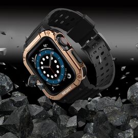 Protect Strap Band Band with Case for Watch 7/6/5/4/3/2 / SE (45/44 / 42mm) Case Armored Watch Cover Black - Accessories - Smartwatches & Accessories - Techbox