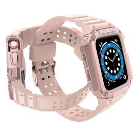 Protect Strap Band for Apple Watch 42/44/45mm Armored Case Strap - Pink | Techbox
